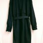 Glenshire Fine Tailored Clothing Lined Black Cotton Mens Trench Coat 44 Long