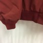 LL Bean Coat Nylon Signature Logo Mens L TALL Fleece Lined Burnt Red /navy