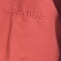 LL Bean Coat Nylon Signature Logo Mens L TALL Fleece Lined Burnt Red /navy