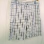 Genuine Dickies Black & White Plaid Cotton/Polyester Mens Golf Shorts Size 34