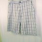 Genuine Dickies Black & White Plaid Cotton/Polyester Mens Golf Shorts Size 34