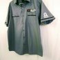 Jim Beam Button Up Shirt Polyester/cotton Mens Size L Short Sleeve Whiskey