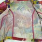 Coldwater Creek Jacket Colorful Womens Size Petite Medium 3/4 Sleeve