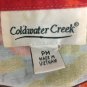 Coldwater Creek Jacket Colorful Womens Size Petite Medium 3/4 Sleeve