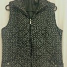 Jane Ashley Vest Womens Size Large Black And White