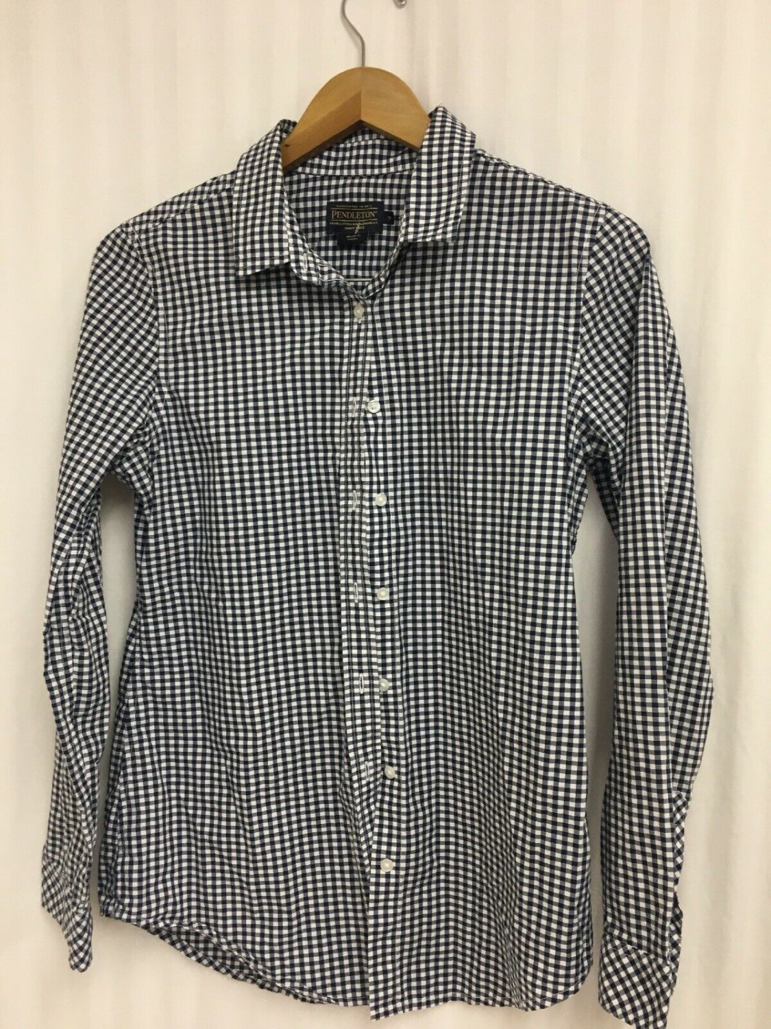 Pendleton Button Up Womens Small Cotton Long Sleeve Checked Shirt