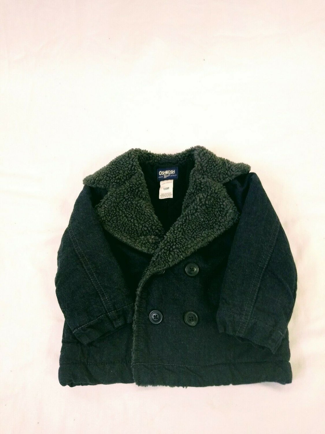 Oshkosh B'gosh Overcoat Jacket Infant 18M Baby Kid Double Breasted Toddler