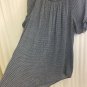 Fred David Blouse Top Polka Dot Pullover Womens 1X Peasant Elastic Neck Sheer