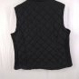Andrew Marc Womens Black Polyester Full Zip Lined Quilted Puffer Vest Size XL