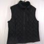 Andrew Marc Womens Black Polyester Full Zip Lined Quilted Puffer Vest Size XL