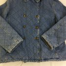 Ralph Lauren Denim Coat Quilted Barn Chore Womens L Jacket Lined Jeans Co