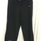 Nike Dri Fit Womens XS Capri Warm Up Pants Wide Leg Black Yoga Athletic