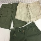 Lucky Brand Shorts Womens 4/27 Lot Of 3 Army Green Tan
