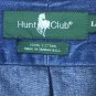 Hunt Club Button Up Jean Denim Mens Large Blue Cotton Long Sleeve