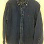 Hunt Club Button Up Jean Denim Mens Large Blue Cotton Long Sleeve