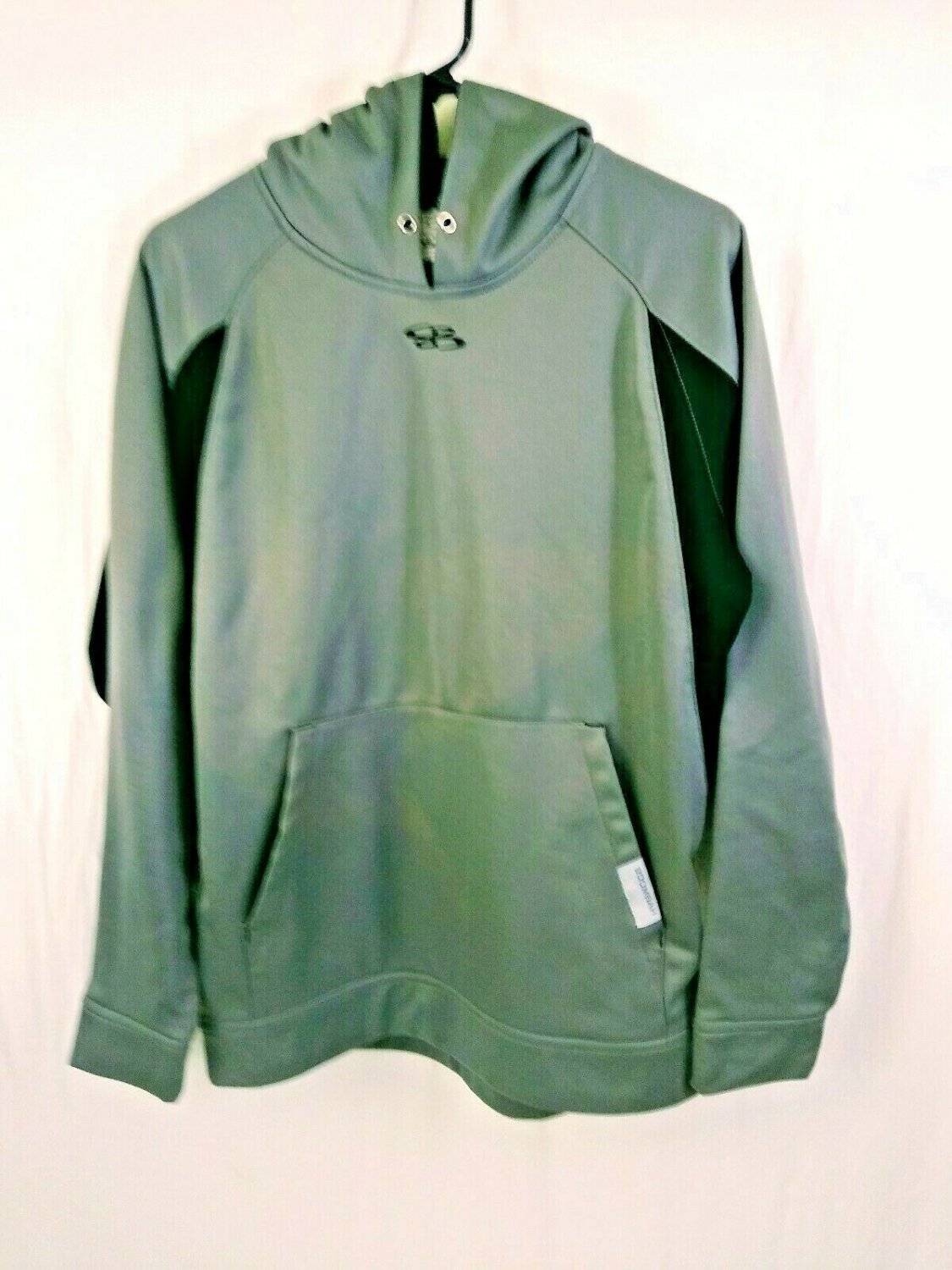 BoomBah Gray Black Polyester Mens Pull Over Hoodie Size Small