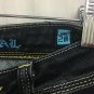 Sang Real Jeans Womens Size 28 BLACK Only The Chosen Logo Pockets