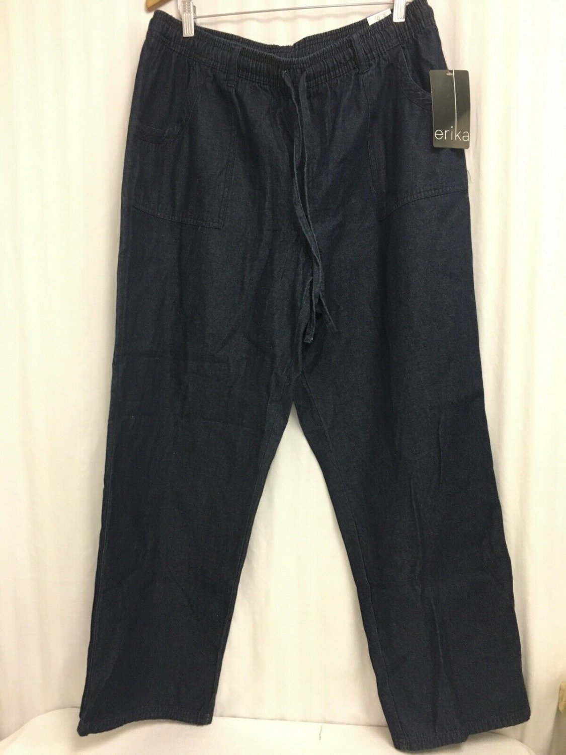 Erika Pants Womens Size XL Denim Cotton Elastic Waist