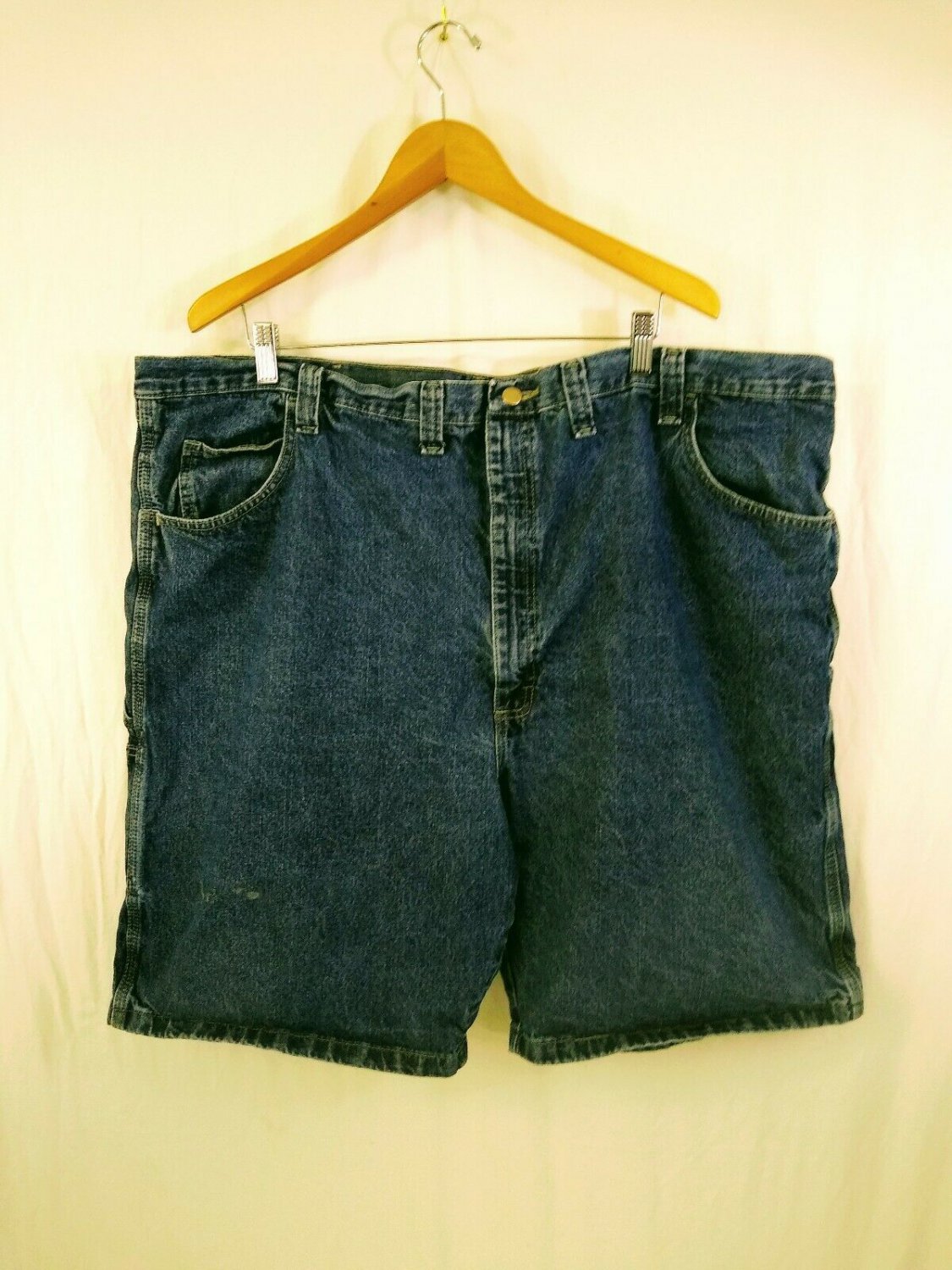 Authentic Issue Wrangler Mens Cotton Carpenter Blue Jean Shorts 64WC2ZD Size 48