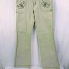 Maurices Pants 100% Cotton Beige Denim Womens Wide Leg Jeans Size 1 - 2