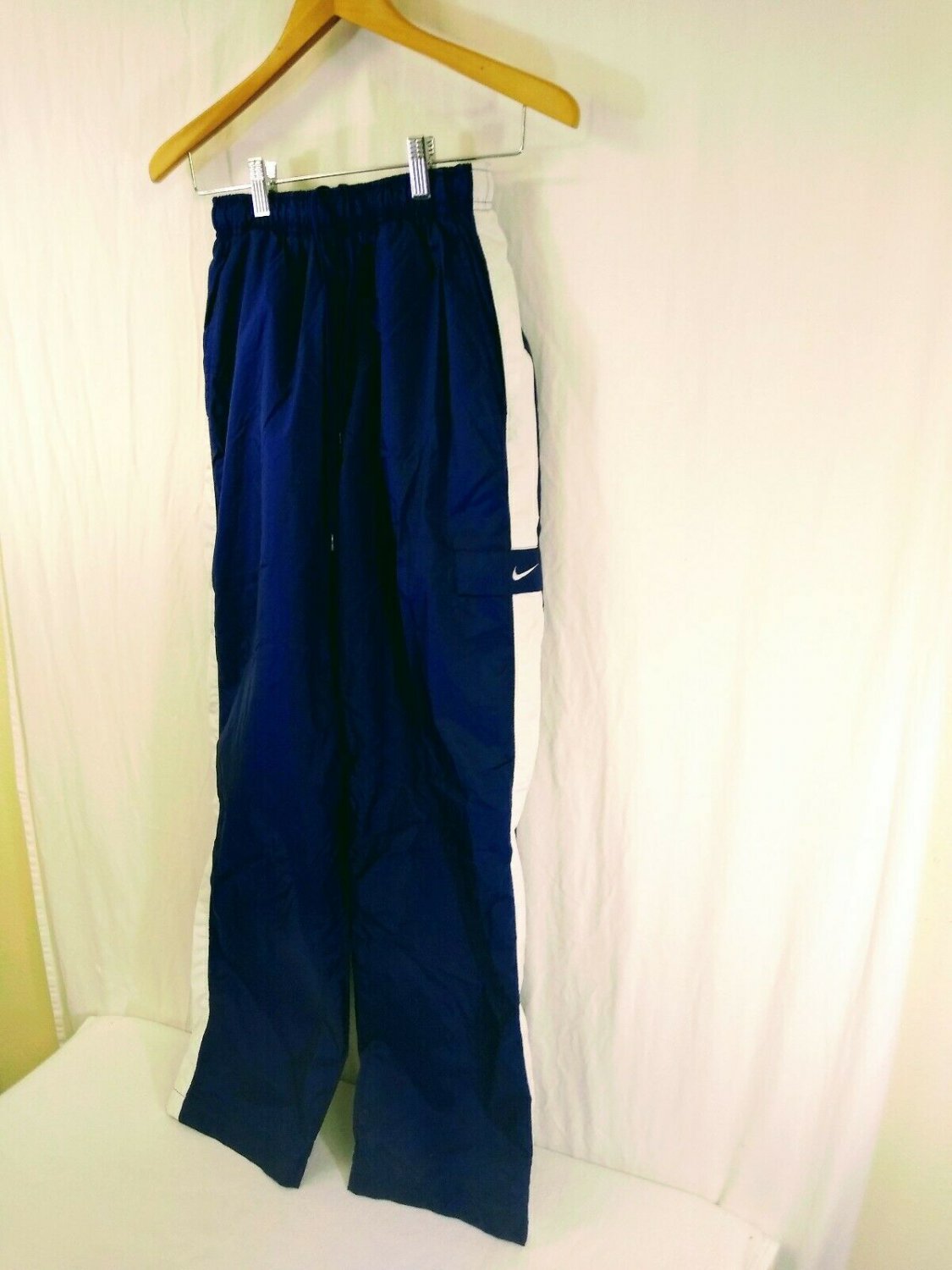 Nike Nylon Pants Womens Size Small 4-6 Lined Workout Activewear Navy