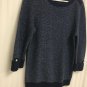 Karen Scott Sweater Blue Silver Metallic Women&acirc;��s Small Ribbed Cuff