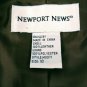 Newport News Brown Leather Womens 2 Button Jacket Polyester Satin Lining Size 10