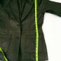 Newport News Brown Leather Womens 2 Button Jacket Polyester Satin Lining Size 10