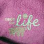Made for Life Womens Pink Cotton/Polyester Full Zip Hoodie Size Large