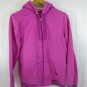 Made for Life Womens Pink Cotton/Polyester Full Zip Hoodie Size Large