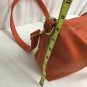 BCBG Paris Purse Shoulder Bag Adjustable Strap Orange Faux Leather