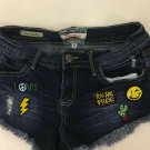 Hot Kiss Jean Shorts With Patches Cici Women’s  SiZe 7 Cotton Spandex Denim
