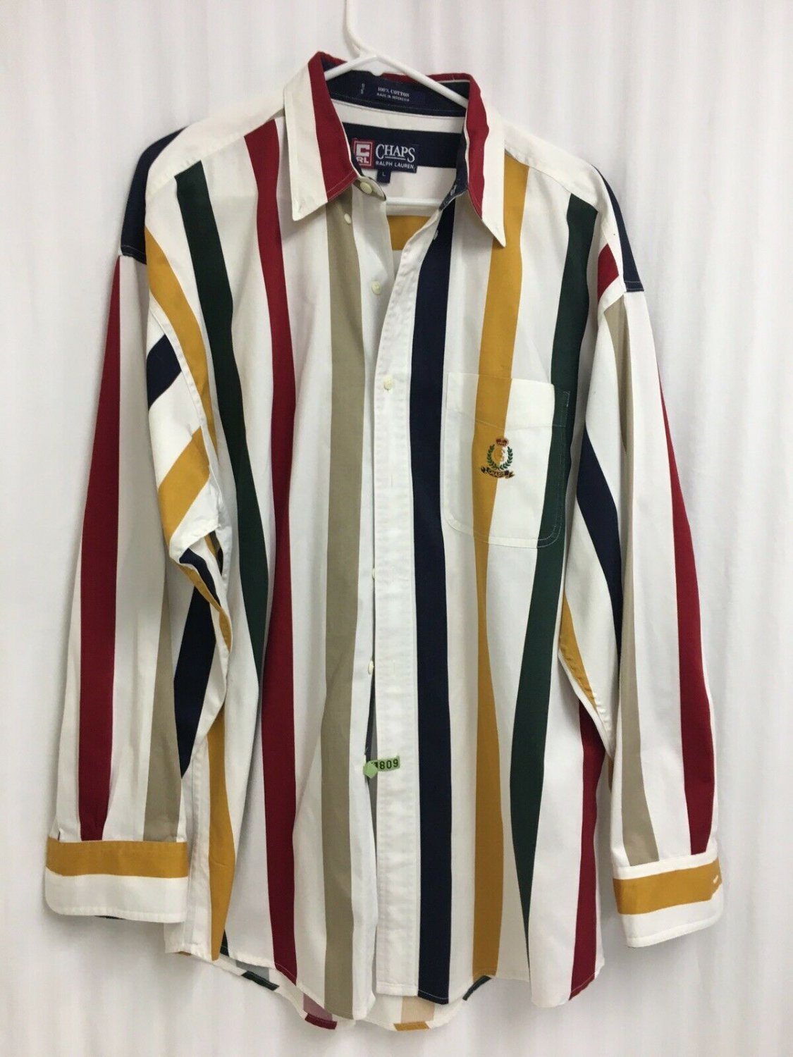 Chaps Ralph Lauren Button Up Vintage Colorful Mens Large