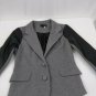 Ashley By 26 International Womens Pea Coat Gray Black Cotton/Polyester Size L