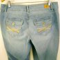 Bandolinoblu Arianna Womens Cotton Blend Light Blue Denim Jeans Size 14