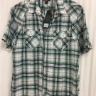 Helix Pearl Snap Shirt Mens XXL Plaid Western Short Sleeve Western Cowboy Rodeo