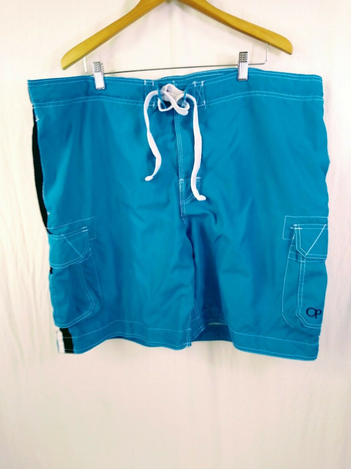 OP Light Blue Polyester Mesh Lined Mens Board/Swim Shorts Size XXXL (48/50)