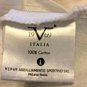 Italia Shirt Mens Size Large Cotton White V Neck T-Shirt Made in Milano