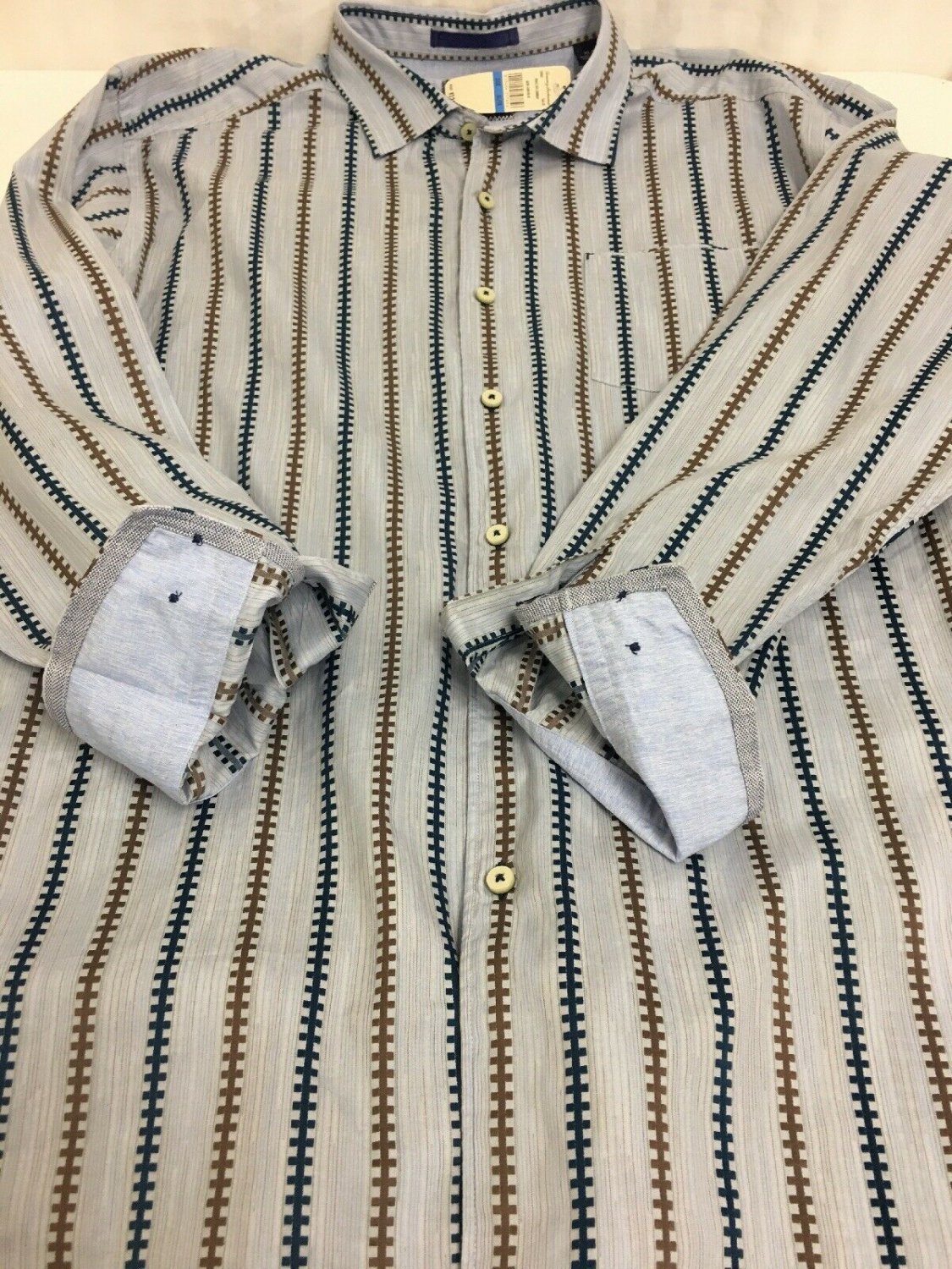 Tommy Bahama Button Up Shirt Mens XL Long Sleeve Space Dye Cowboy NWT