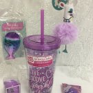 Coll Gear Sparkle Cup Gift Set Keychain Lipgloss Makeup Brush Candy Bday Wed