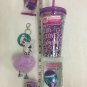 Coll Gear Sparkle Cup Gift Set Keychain Lipgloss Makeup Brush Candy Bday Wed