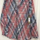 Erin London Sheer Blouse Top Womens Small Button Up
