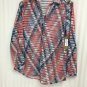 Erin London Sheer Blouse Top Womens Small Button Up