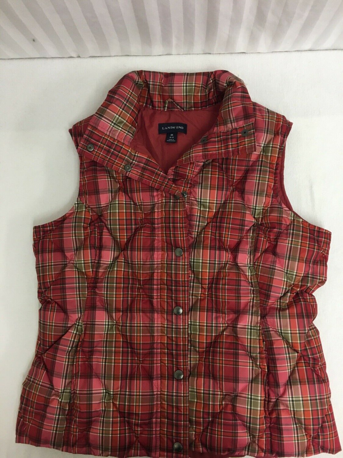 Lands End Vest Women&acirc;��s Size Medium Plaid