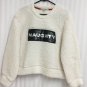 Wallflower Naughty Nice Flip Over Sequins Sherpa Sweater Juniors XL New