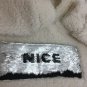 Wallflower Naughty Nice Flip Over Sequins Sherpa Sweater Juniors XL New