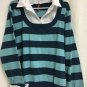 Gitano Sweater Womens 22/24W Stripe Layerd Look Career Wear