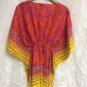 Loft Blouse Womenâs XS Colorful Butterfly Sleeve Cotton Summer Top