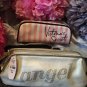 Victorias Secret Cosmetic Makeup Bag Pouch Lot Of 2 Angel Stripe