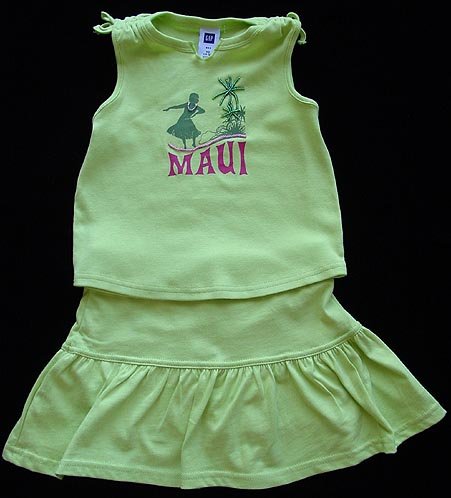 Gap Green Maui Top and Skort XS 4-5 New